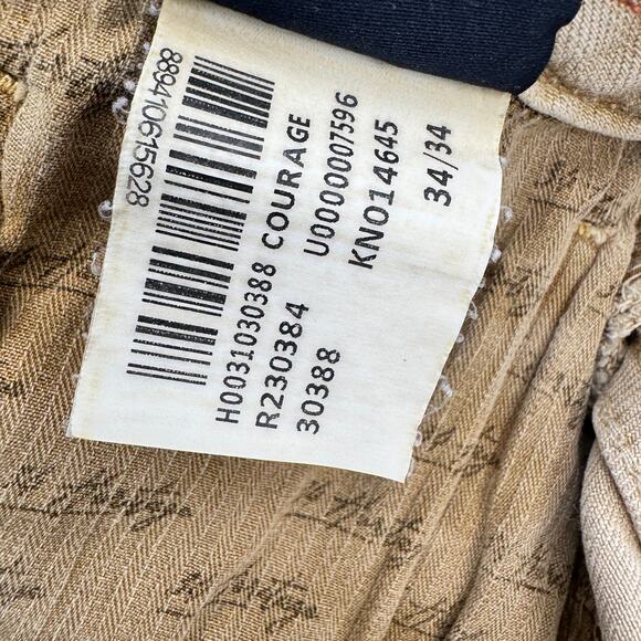34 Heritage Jeans Mens 34 (35x29 ACTUAL) Courage Mid Rise Light Tan Denim HEMMED - Picture 10 of 12